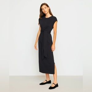 Modern Citizen Organic Cotton Tie-Front Midi Dress
